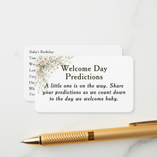 Recepción Tarjeta de predicciones para bebé Baby in Bloom