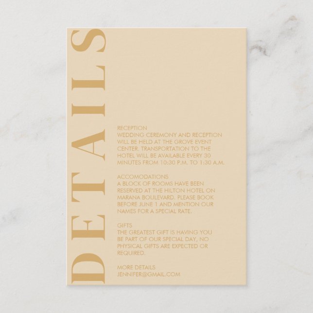 Recepción Tarjeta de presentación blanca holandesa india (Anverso)