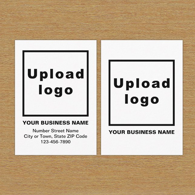 Recepción Tarjeta de presentación blanca para empresas (Build brand name awareness. Your business brand on white enclosure card.)