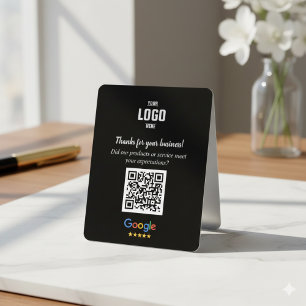 Recepción Tarjeta de presentación de código QR de reseñas de