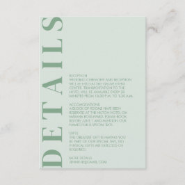 Recepción Tarjeta de presentación de Guay Mint India