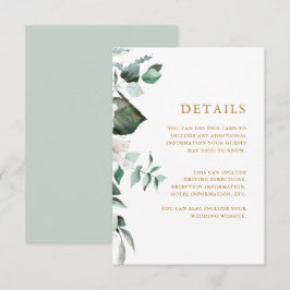 Recepción Tarjeta de presentación de información sobre los h