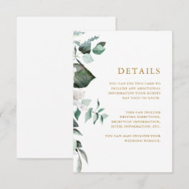 Recepción Tarjeta de presentación de información sobre los h