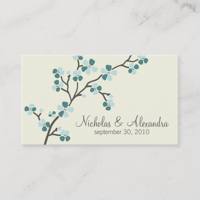 Recepción Tarjeta de presentación de Negocio de Boda de Flor (Anverso)