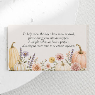 Recepción Tarjeta de Presentación de Shower de Otoño Elegant