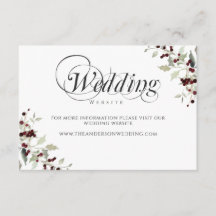 Tarjeta de Presentación de Sitio Web de Boda de Ba