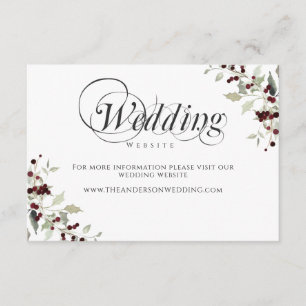 Recepción Tarjeta de Presentación de Sitio Web de Boda de Ba