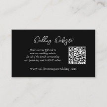 Tarjeta de presentación de sitio web de boda en bl