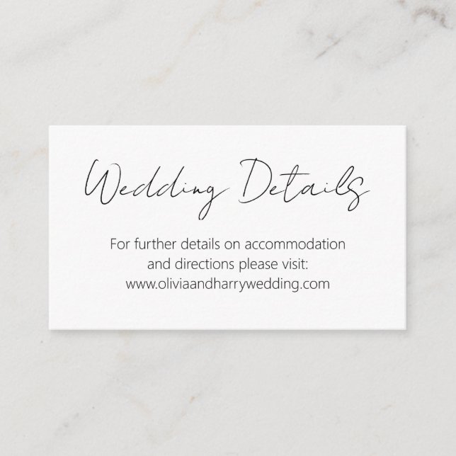 Recepción Tarjeta de presentación de sitio web de estilo de  (Anverso)