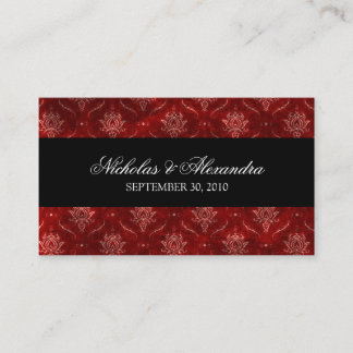 Recepción Tarjeta de presentación del sitio web del Boda Red