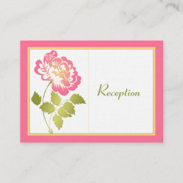 Recepción Tarjeta de presentación rosa, verde, amarillo, ama