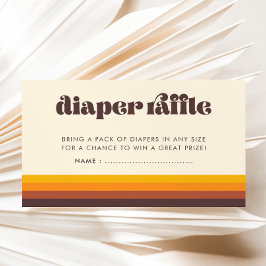 Recepción Tarjeta de Raffle de pañales Baby Shower de época 