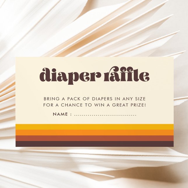 Recepción Tarjeta de Raffle de pañales Baby Shower de época  (Subido por el creador)
