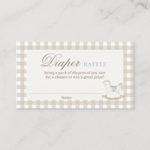 Recepción Tarjeta de Raffle Diaper de caballo de guardería