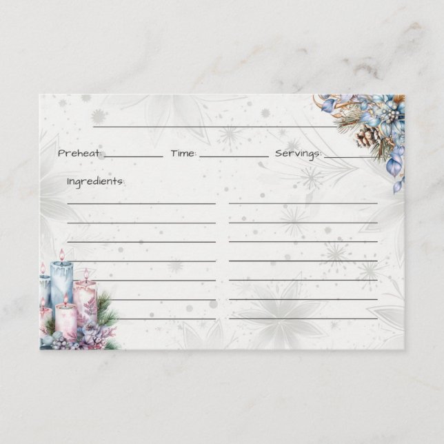 Recepción Tarjeta de receta básica de especias de invierno (Anverso)