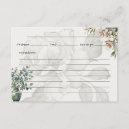 Recepción Tarjeta de receta básica de tranquilidad