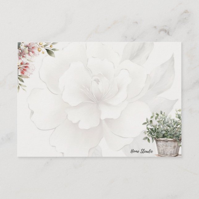 Recepción Tarjeta de receta básica en blanco (Reverso)