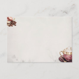 Recepción Tarjeta de receta básica en blanco para Café Créme