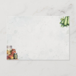 Recepción Tarjeta de receta básica en blanco para Pickle Jar