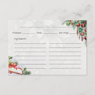 Recepción Tarjeta de receta básica Frost Bite