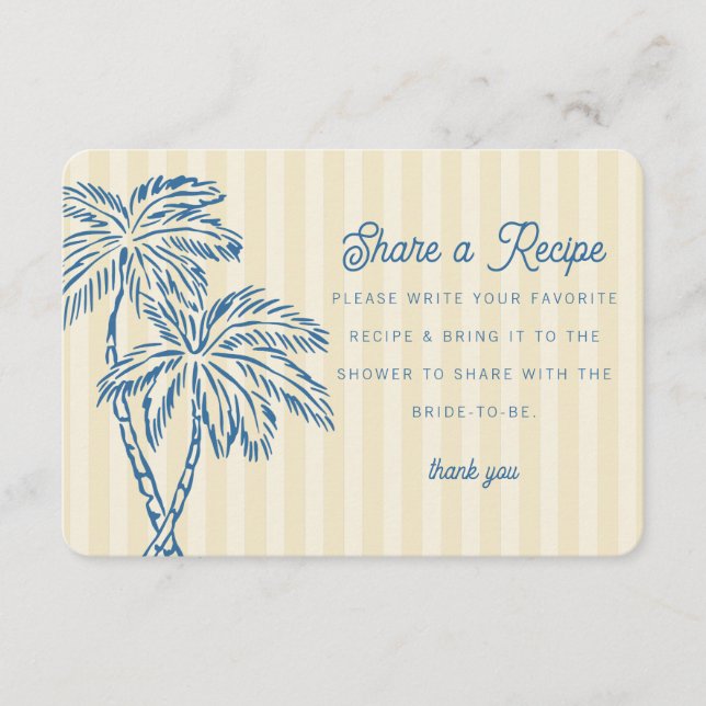 Recepción Tarjeta de receta compartida de la playa pastel de (Anverso)