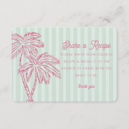 Recepción Tarjeta de receta compartida de Palm Springs Paste