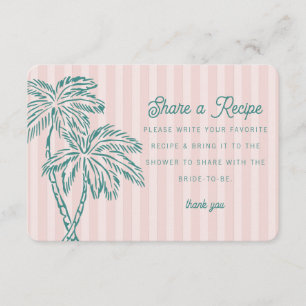 Recepción Tarjeta de receta compartida Pink Palm Springs Pas