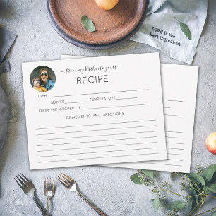 Recepción Tarjeta de receta de caligrafía fotográfica