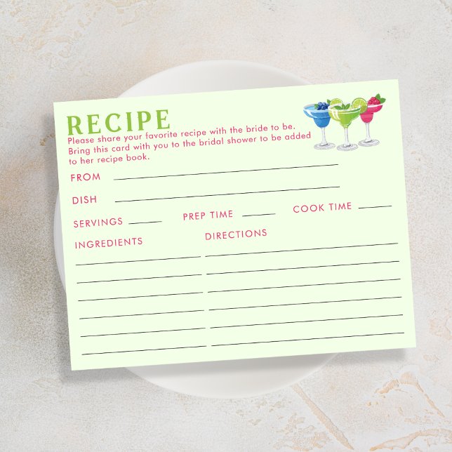 Recepción Tarjeta de Receta de Margs y Matrimonio a Doble Ca (Subido por el creador)