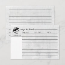 Tarjeta de Receta de Paraguas de Ducha