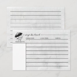 Recepción Tarjeta de Receta de Paraguas de Ducha