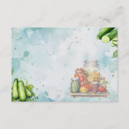Recepción Tarjeta de receta de Pickle Jar Blank