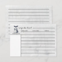 Tarjeta de Receta de Torta Bat