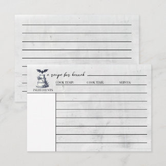 Recepción Tarjeta de Receta de Torta Bat