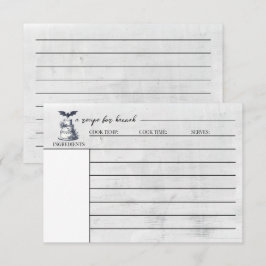 Recepción Tarjeta de Receta de Torta de Murciélago