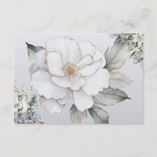 Recepción Tarjeta de receta elegante en blanco (Anverso)