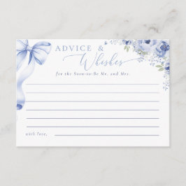 Recepción Tarjeta de receta floral algo azul