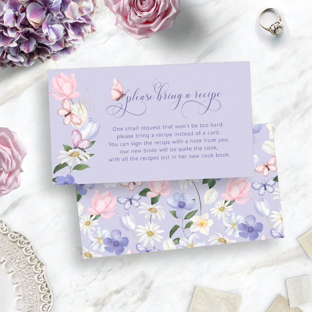 Recepción Tarjeta de Receta Morada Traer (Purple Bring A Recipe Card
)