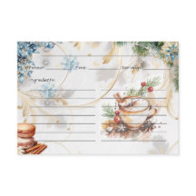 Tarjeta de receta para la cubierta de azúcar