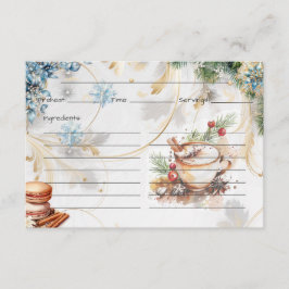 Recepción Tarjeta de receta para la cubierta de azúcar