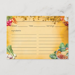 Recepción Tarjeta de receta Soup Du Jour