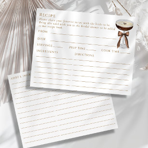 Recepción Tarjeta de receta temática de Martini de Espresso