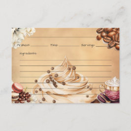 Recepción Tarjeta de recetas Café Crémeux
