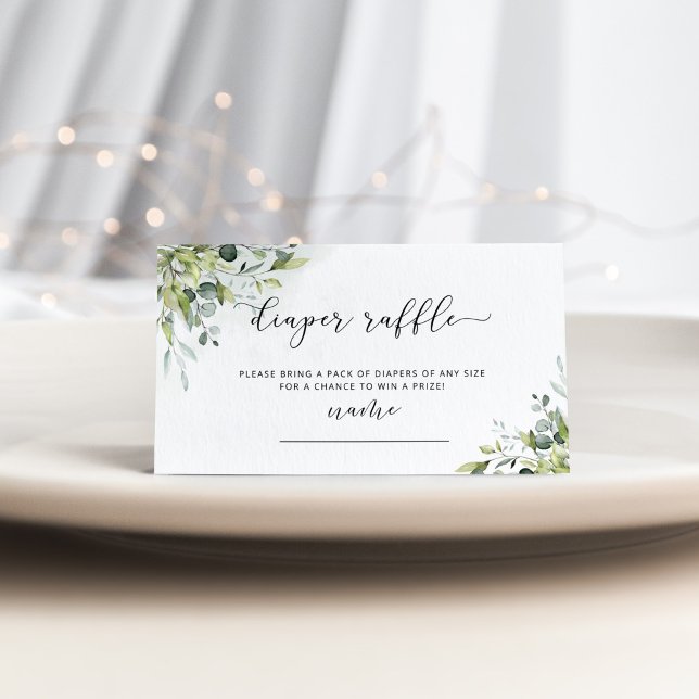 Recepción Tarjeta de recinto para boletos de rifa para pañal (Subido por el creador)