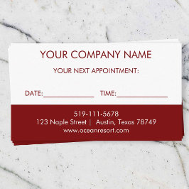 Recepción Tarjeta de recordatorio minimalista