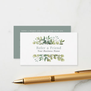 Recepción Tarjeta de referencia de marco de leafy floral