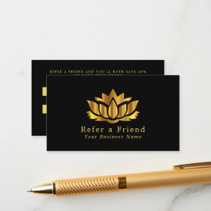 Recepción Tarjeta de referencia Gold Lotus Flower