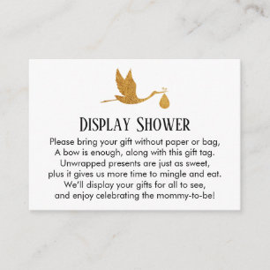 Recepción Tarjeta de regalo de inserción de Baby Shower con