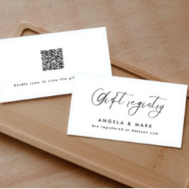Recepción Tarjeta de regalo minimalista moderna para incluir
