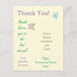 Recepción Tarjeta de regalo para el desinfectante de la sema